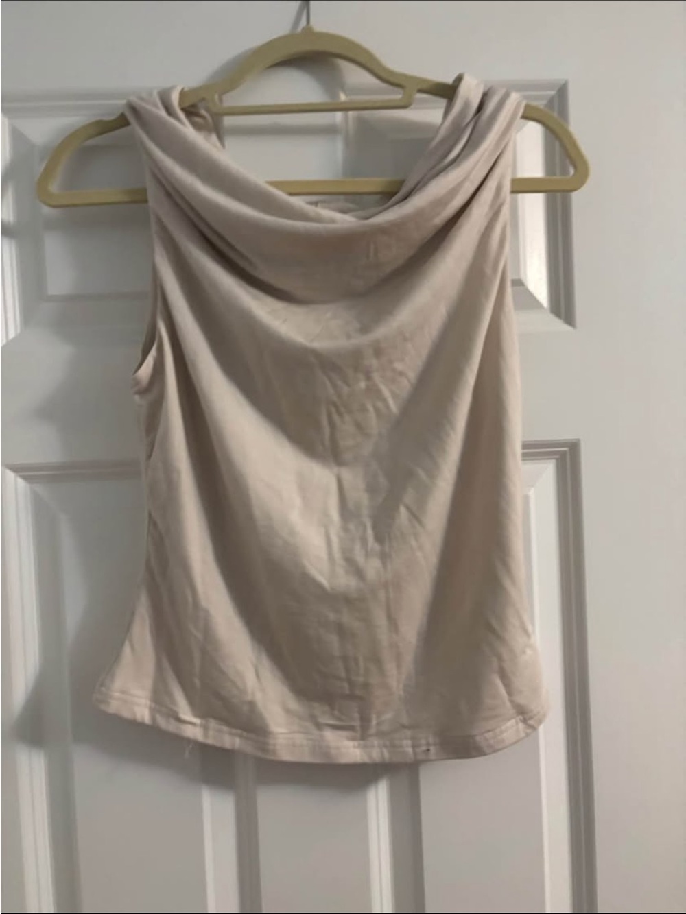 OGL Draped Cowl Neck Sleeveless Camisole - Cream